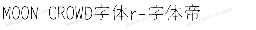 MOON CROWD字体r字体转换